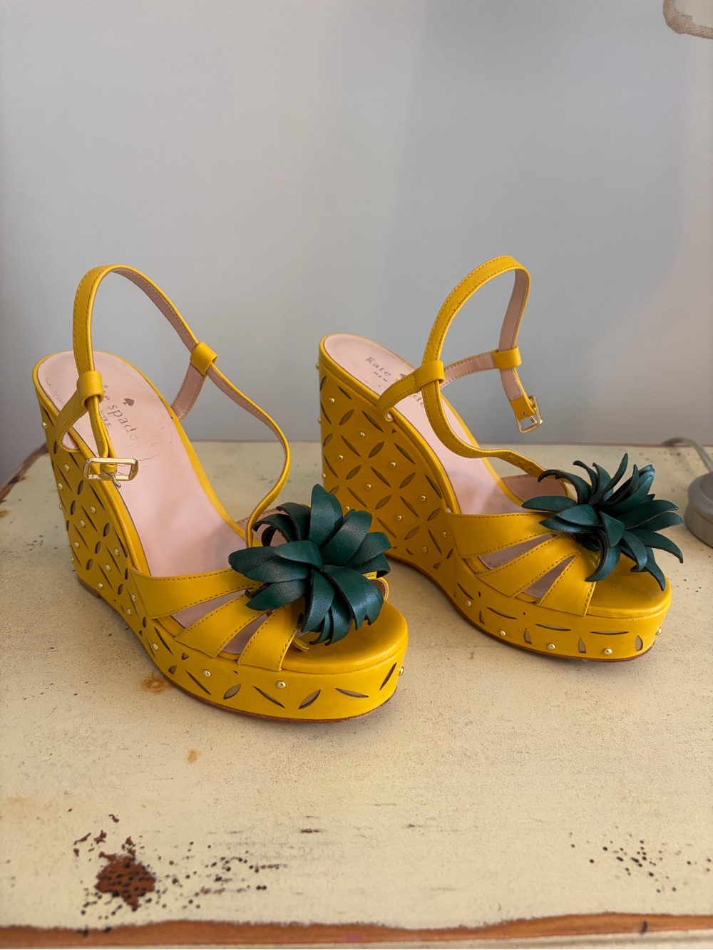 Kate Spade Pineapple Wedge Heels
